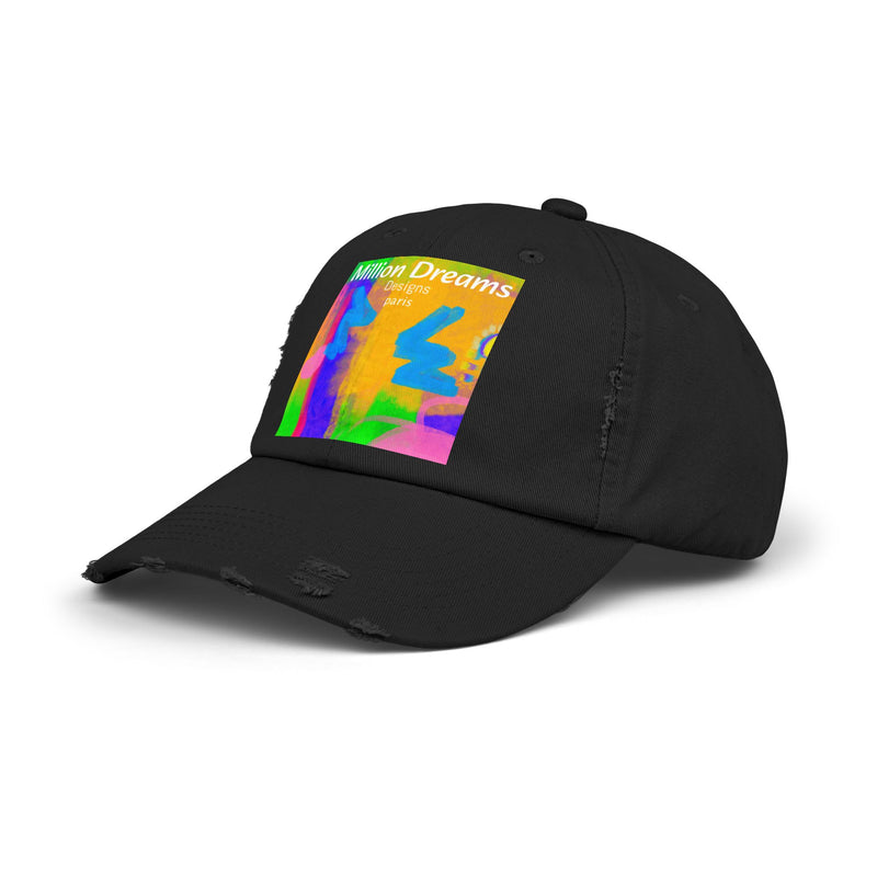 Neon Unisex Distressed Cap