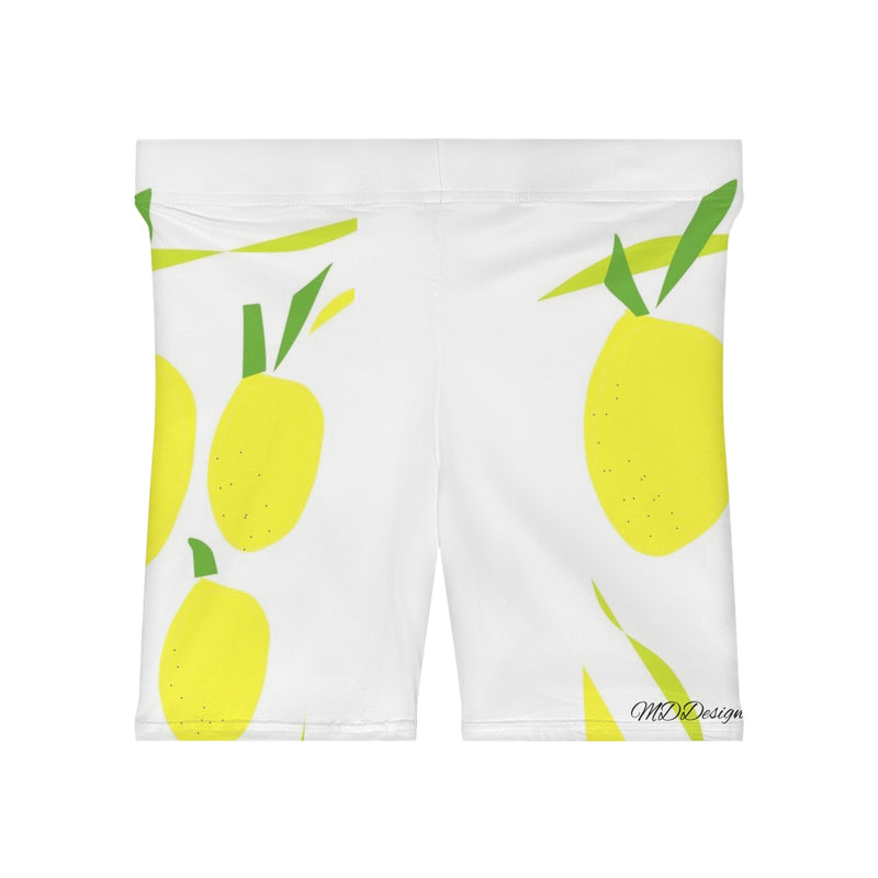 Lemon Yellow Women's Biker Shorts (AOP)