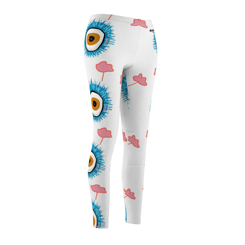 Eye Ball Graphic Women's Cut & Sew Casual Leggings (AOP)