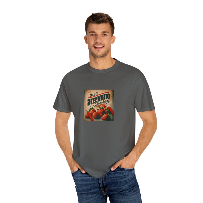 Strawberry Design Unisex Garment-Dyed T-shirt