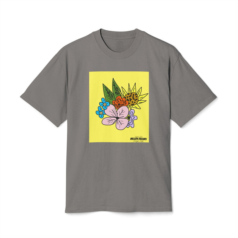 Yellow Flora Unisex Heavy Faded Tee