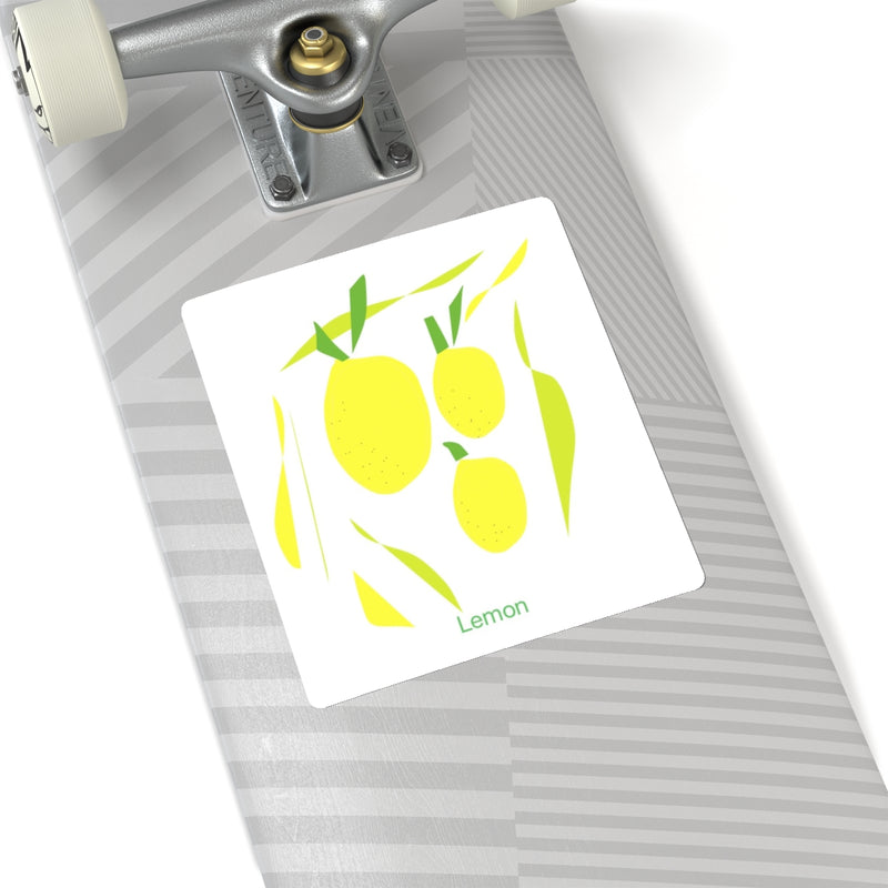 Lemon Yellow Kiss-Cut Stickers