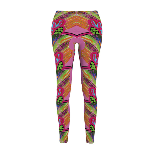 Abstract Frenzy Print  2.0 Women's Cut & Sew Casual Leggings (AOP)