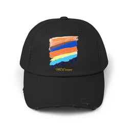 Color Sketch Lines Unisex Distressed Cap