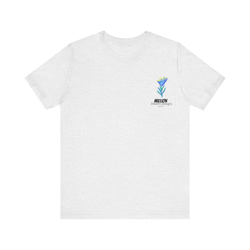 Blue Flower Unisex Jersey Short Sleeve Tee