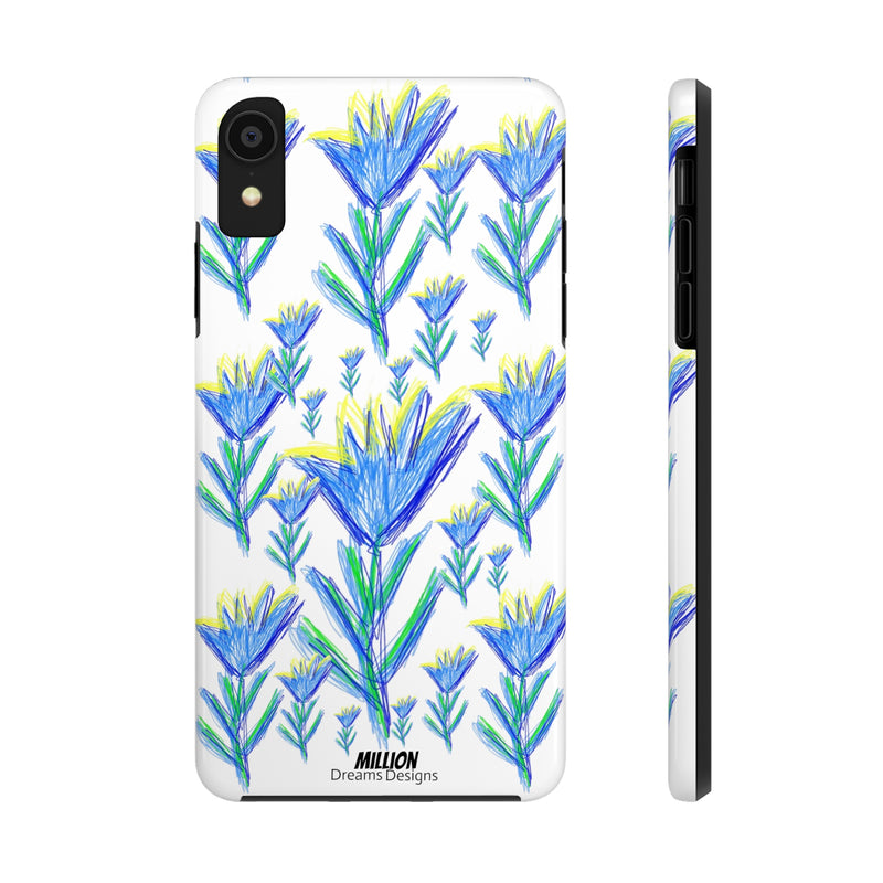 Blue Flower AOP Tough Phone Case