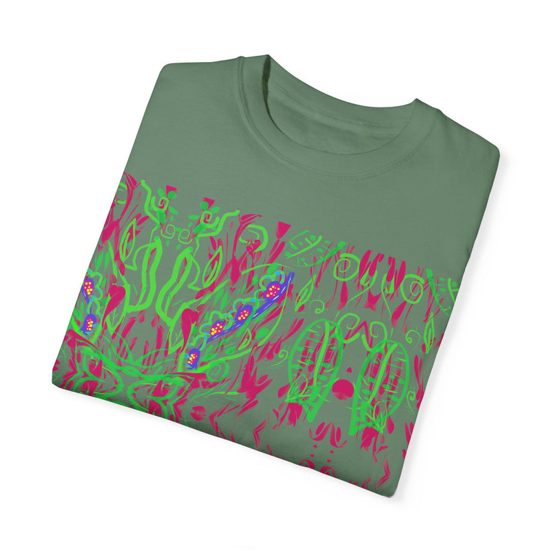 Leafs Neon Unisex Garment-Dyed T-shirt