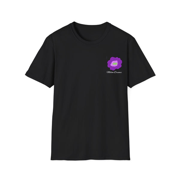 Purple Zoom Flowers Unisex Softstyle T-Shirt