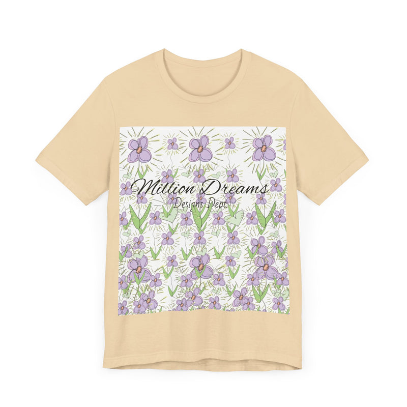 Lavender flowers Jersey  Short Sleeve Tee