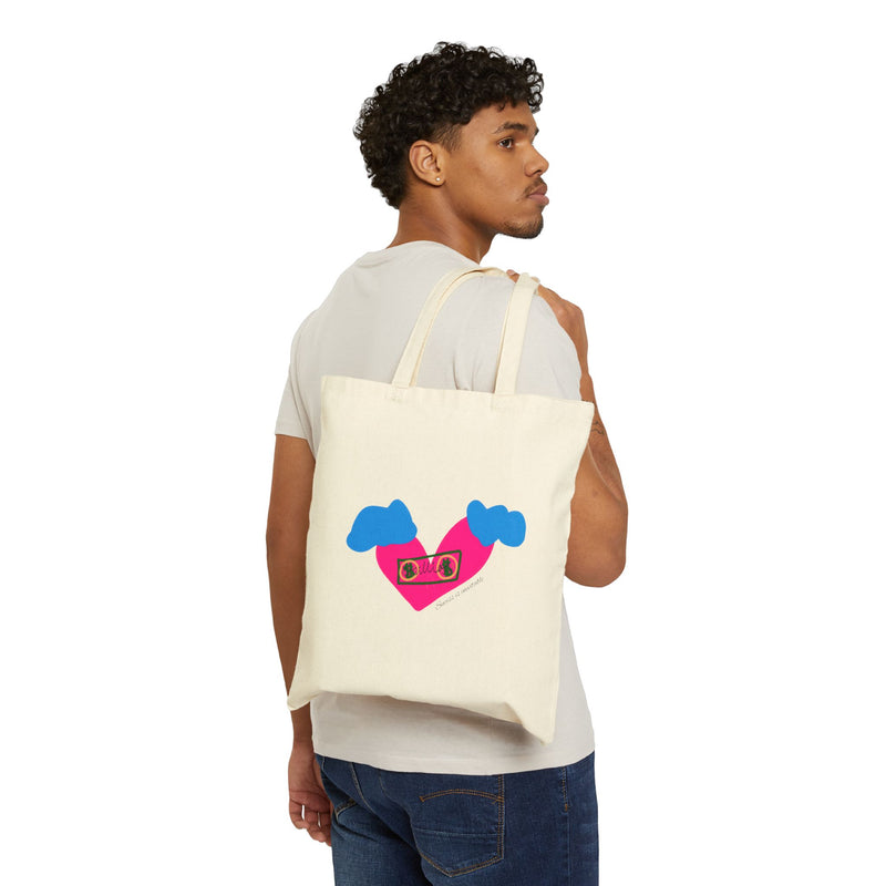 Success Is Inevitable Heart Cotton Canvas Tote Bag