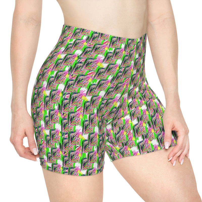 Scribble Art Biker Shorts (AOP)