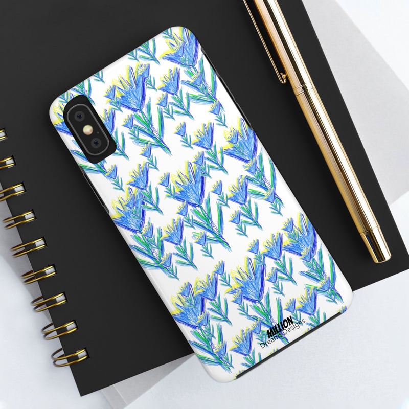 Blue Flower AOP Tough Phone Case