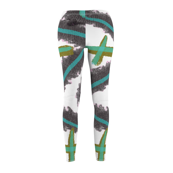 Tribal Star2  Women's Cut & Sew Casual Leggings (AOP)