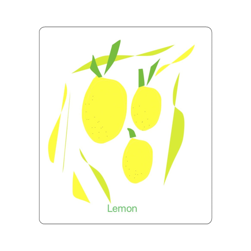 Lemon Yellow Kiss-Cut Stickers