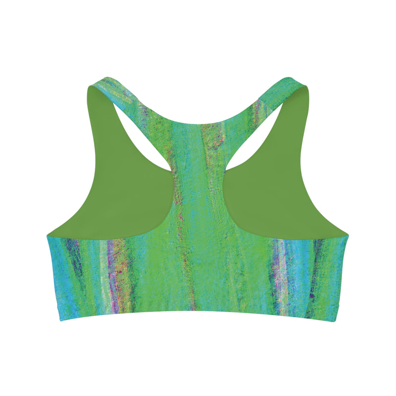 Paint Down Print Seamless Sports Bra