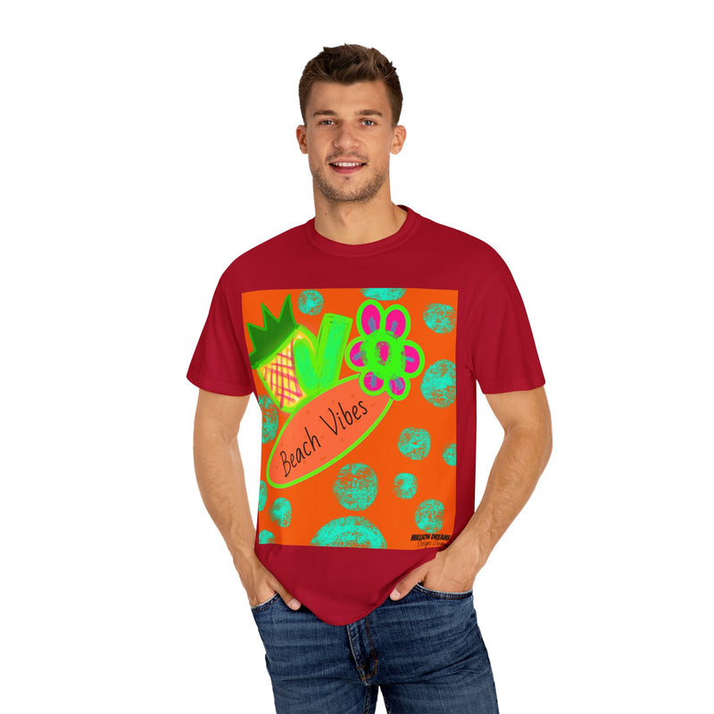 Neon Beach Vibes Unisex Garment-Dyed T-shirt