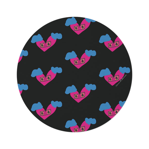 Success Is Inevitable Heart Round Rug