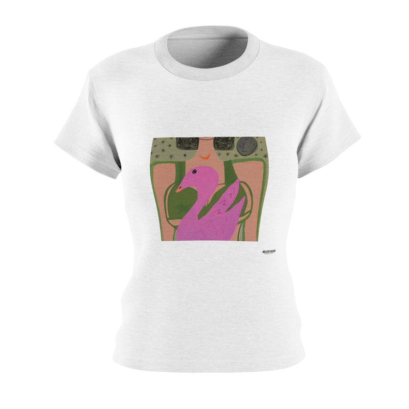 Lady & Flamingo Women's Cut & Sew Tee (AOP)