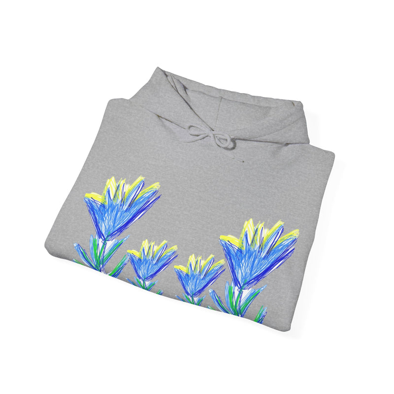 Blue Flower 2 Unisex Heavy Blend™ Hooded Sweatshirt