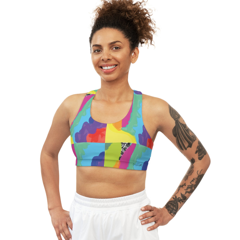 Color Art Seamless Sports Bra (AOP)