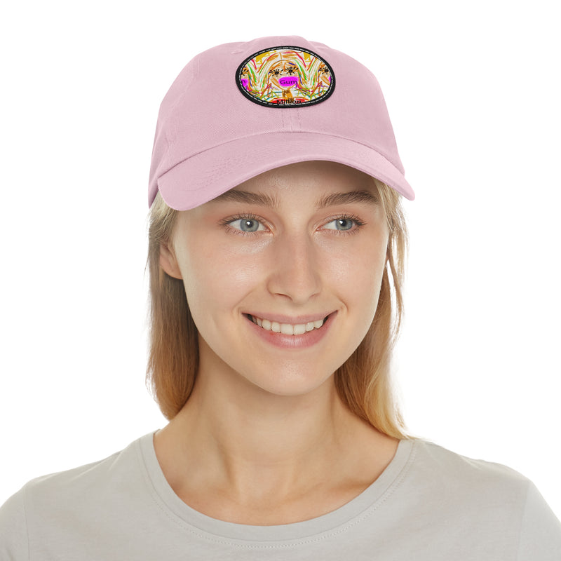 Gum Hat with Leather Patch (Round)