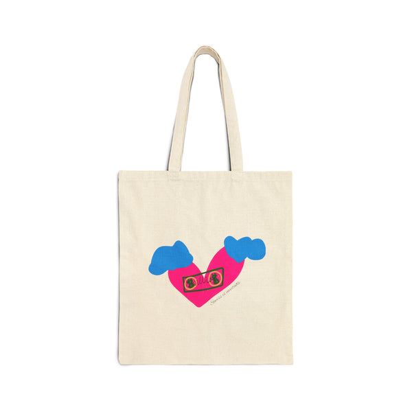 Success Is Inevitable Heart Cotton Canvas Tote Bag