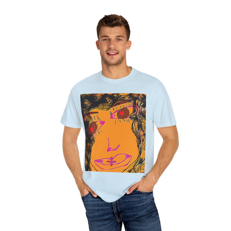 Face Graphic Unisex Garment-Dyed T-shirt