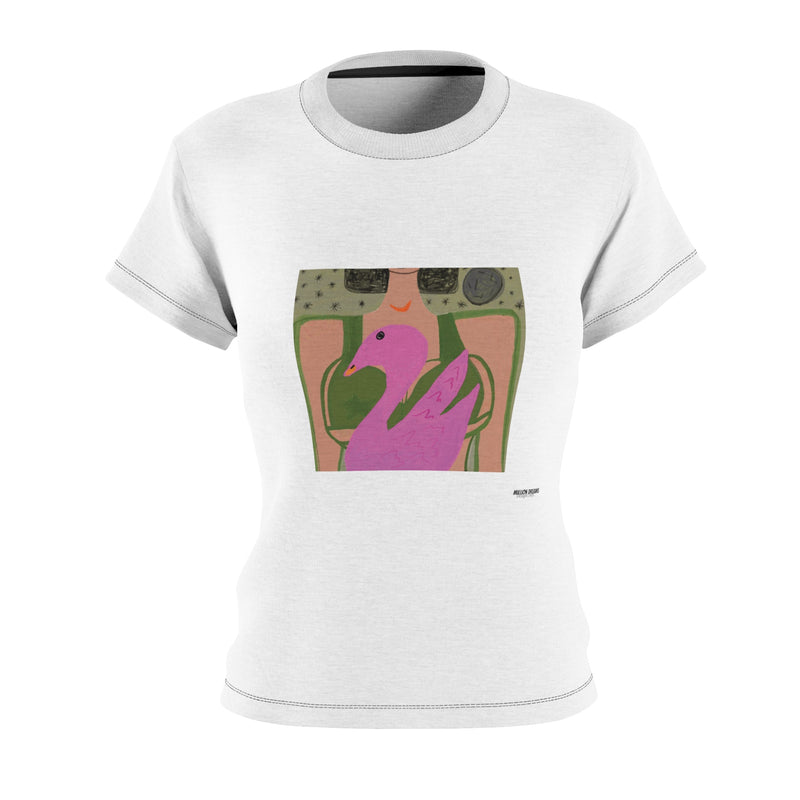 Lady & Flamingo Women's Cut & Sew Tee (AOP)