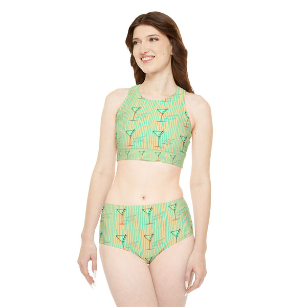 Apple Martini Sporty Bikini Set (AOP)