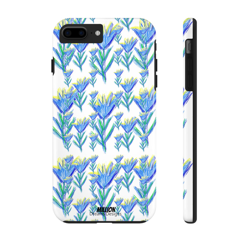 Blue Flower AOP Tough Phone Case