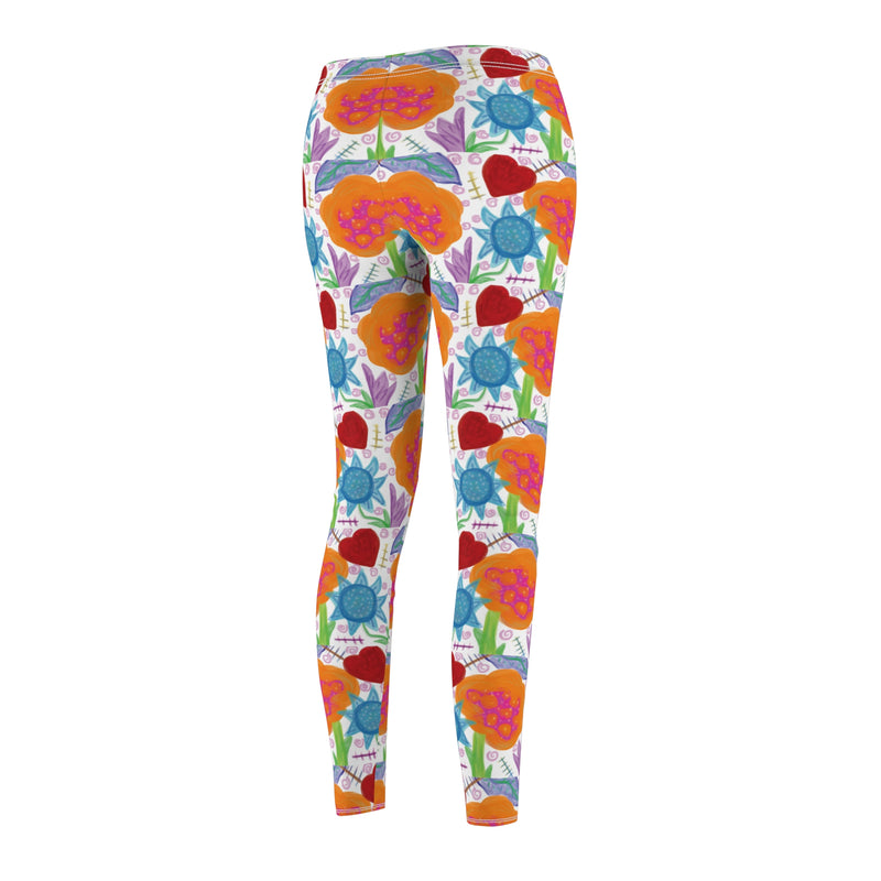 Paint Garden2 Women's Cut & Sew Casual Leggings (AOP)