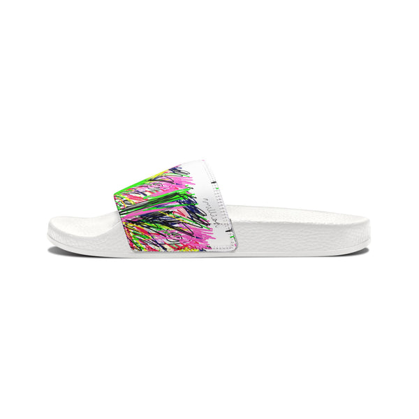 Scribble Art Men's PU Slide Sandals