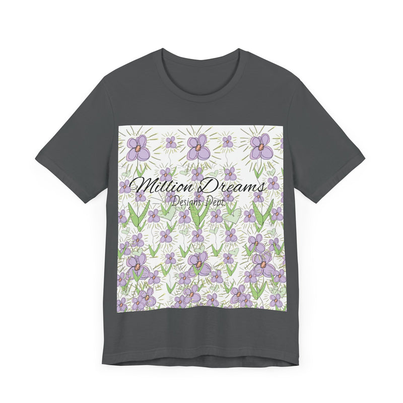 Lavender flowers Jersey  Short Sleeve Tee