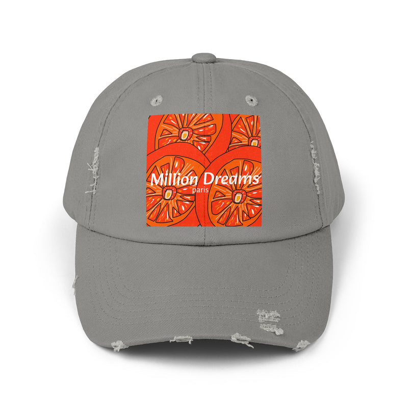 Tangie Orange Unisex Distressed Cap