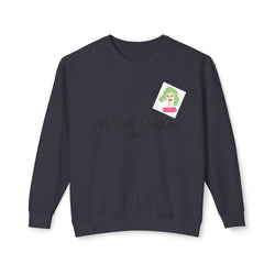 Green hair Lady Unisex Lightweight Crewneck Sweatshirt