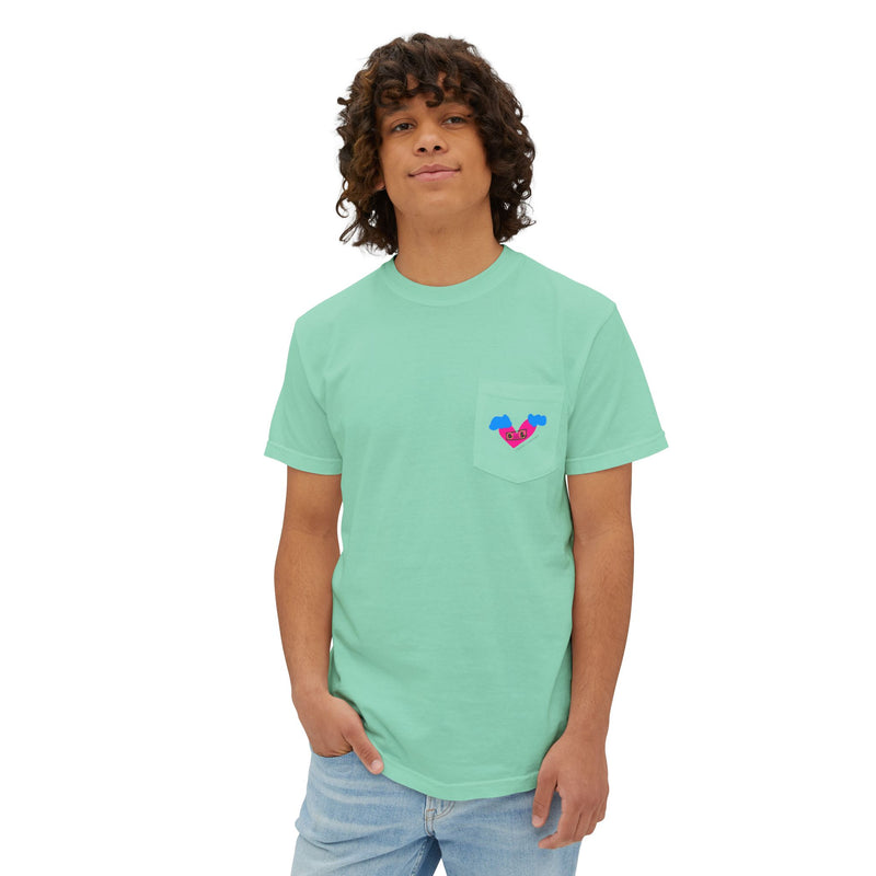 Success Is Inevitable Heart Unisex Garment-Dyed Pocket T-Shirt