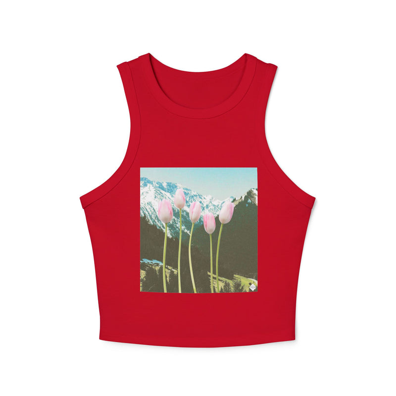 Cold Mountain View Women's Micro Rib Racer Tank Top