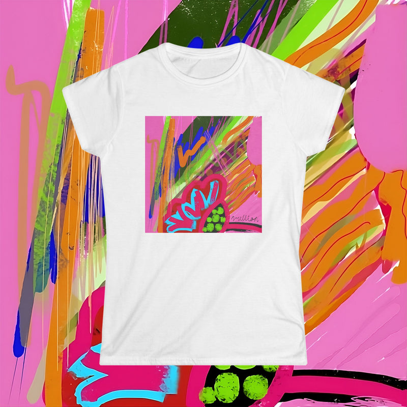 Abstract Frenzy Print Women's Softstyle Tee