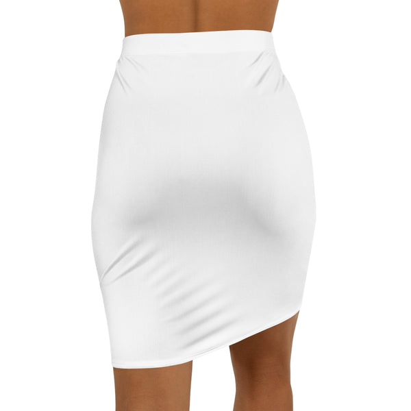 smiley 1Women's Mid-Waist Pencil Skirt (AOP)