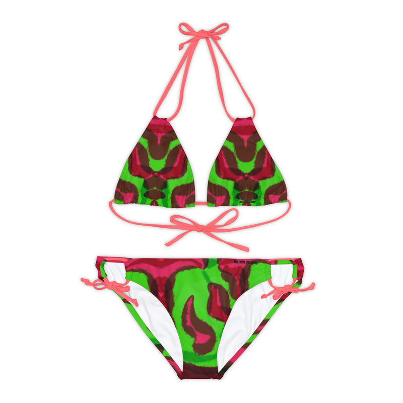 tye dye Strappy Bikini Set (AOP)