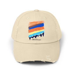 Color Sketch Lines Unisex Distressed Cap