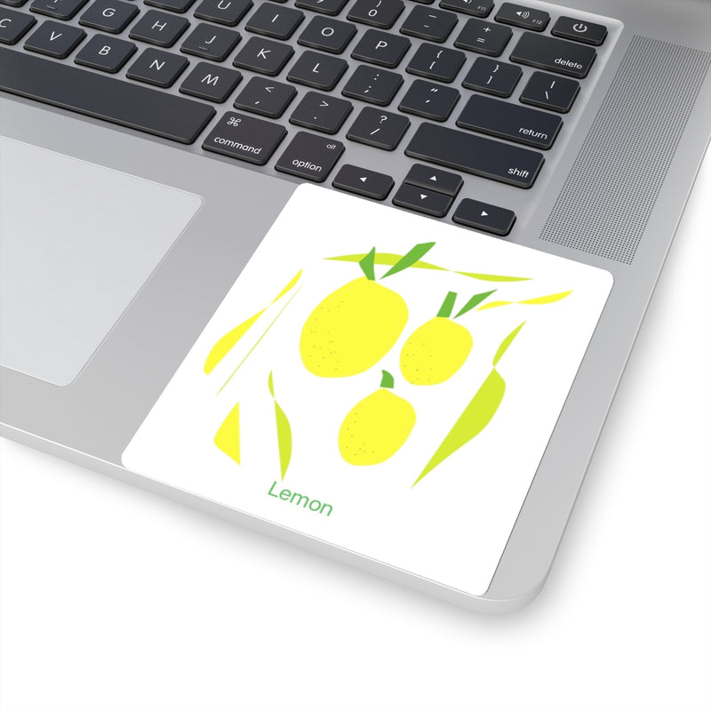 Lemon Yellow Kiss-Cut Stickers