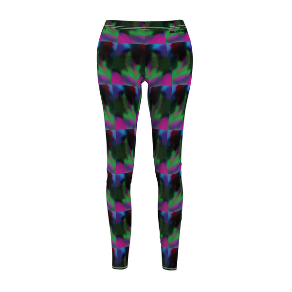 Gloomy Spray Paint Design Women's Cut & Sew Casual Leggings (AOP)