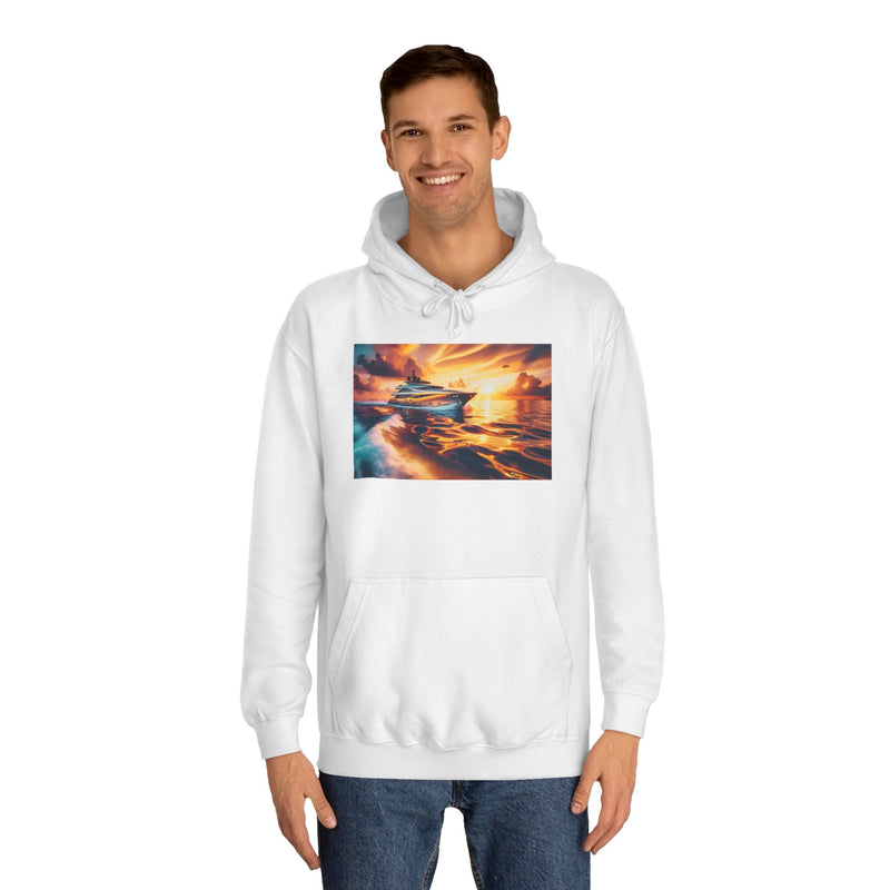 Boat floating Unisex College Hoodie