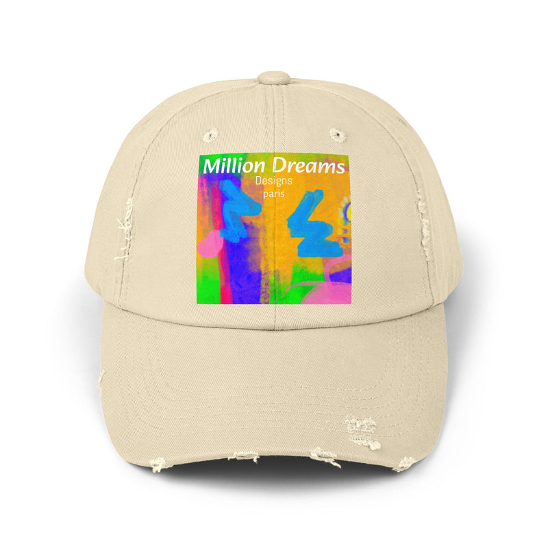 Neon Unisex Distressed Cap