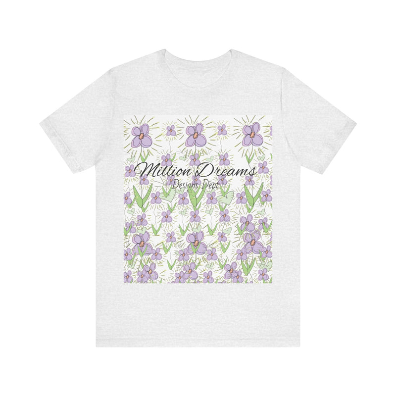 Lavender flowers Jersey  Short Sleeve Tee