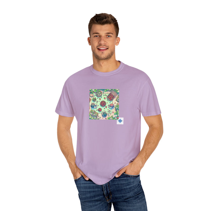 Strawberry Garden Unisex Garment-Dyed T-shirt