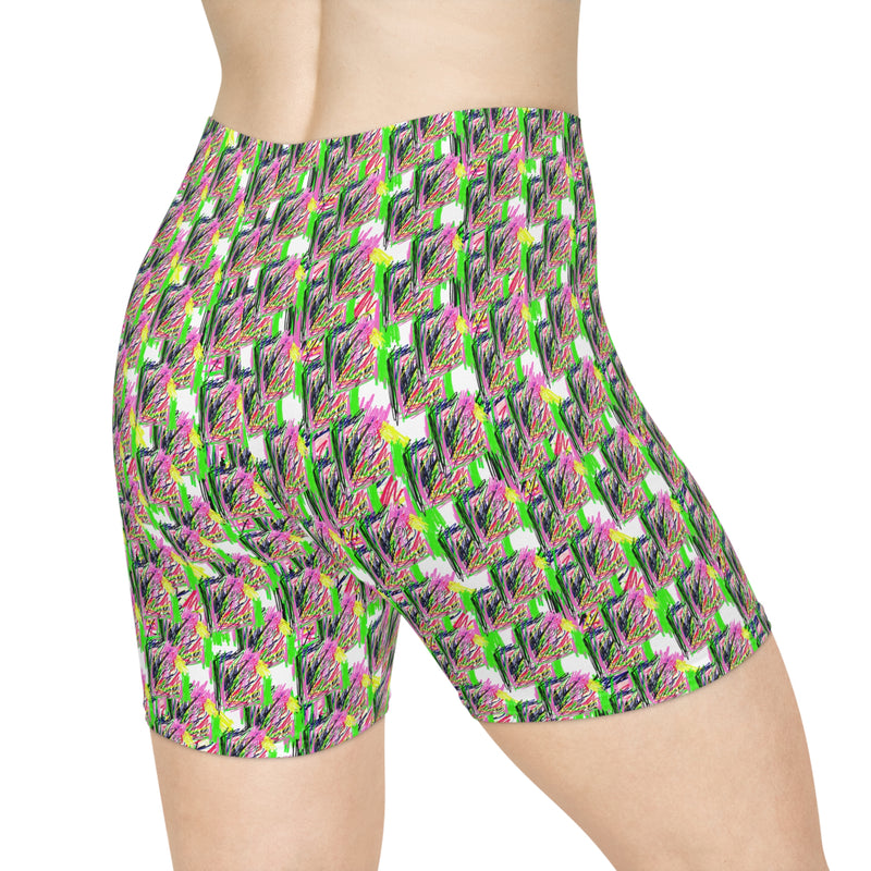 Scribble Art Biker Shorts (AOP)