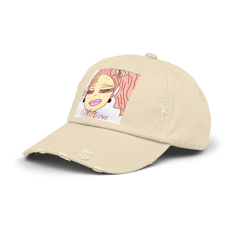 Pink slay Unisex Distressed Cap