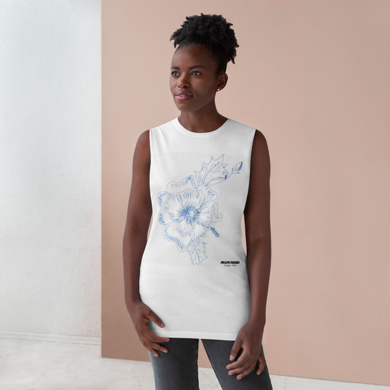 Sketch Flower Unisex Barnard Tank